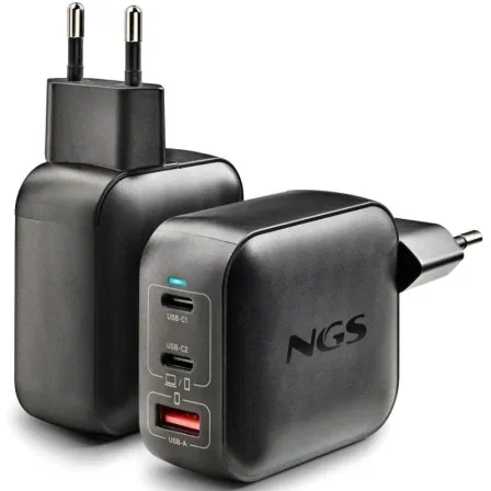 NGS BUD100WTINY Cargador de Pared GaN 100W 3 Puertos NGS BUD100WTINY Cargador de Pared GaN 100W 3 Puertos